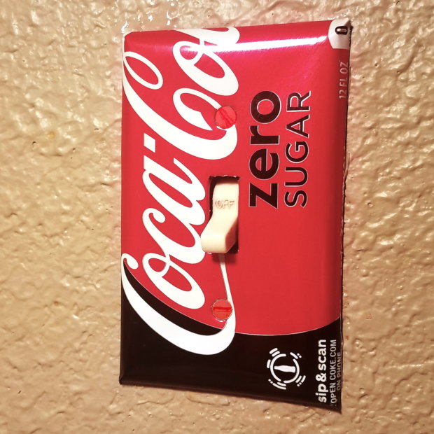 soda can light switch cover